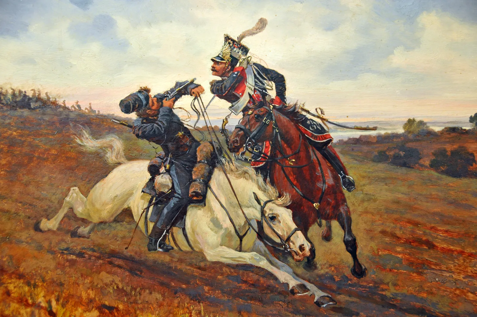 Cavalry duel — 19th-century French Romantic school